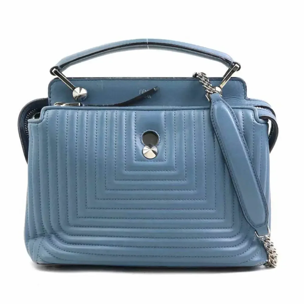 FENDI Blue Leather Shoulder Bag - Picture 1 of 5